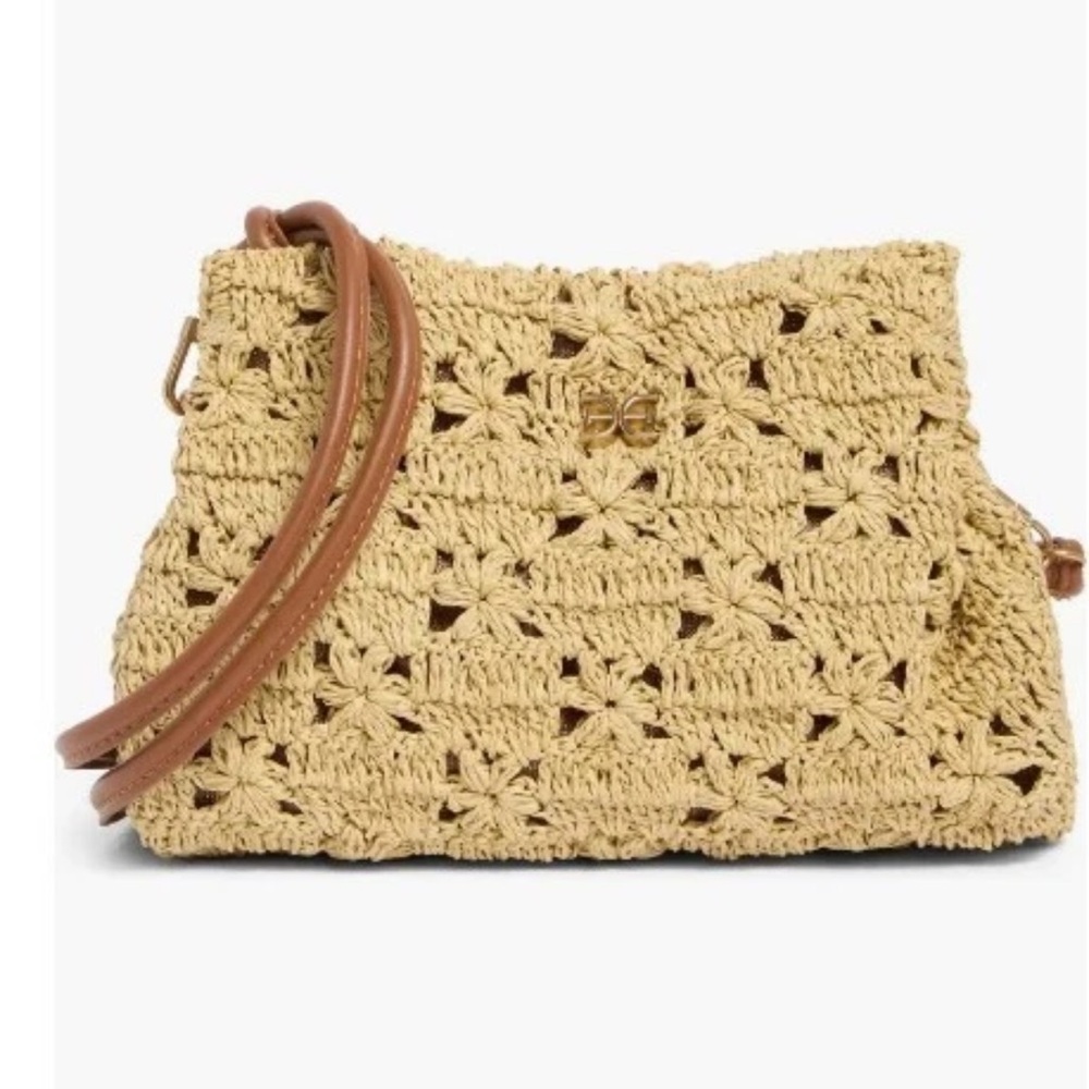 Sam Edelman NEW!!!! Layla Floral Raffia Shoulder Bag - Picture 3 of 9
